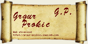 Grgur Prokić vizit kartica